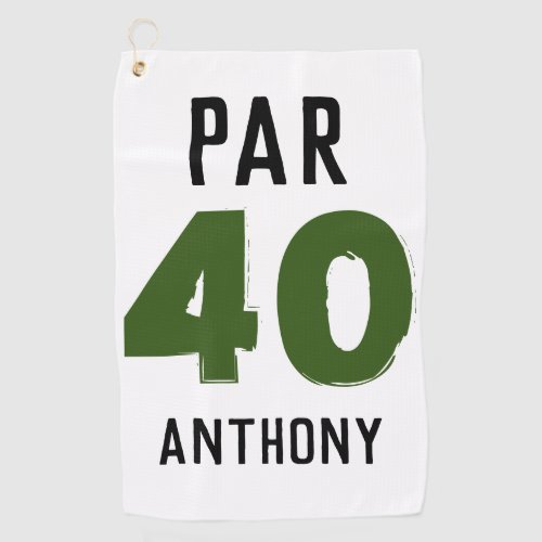 Birthday Golfer Funny 40th happy son Par Golf Towel