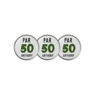Birthday Golfer Funny 50th happy Dad Par Golf Ball Marker