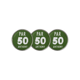 Birthday Golfer Funny 50th happy Dad Par Green Golf Ball Marker