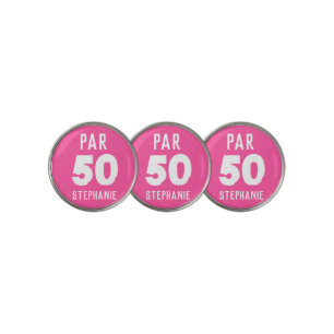 Birthday Golfer Funny 50th happy Mum Par Pink Golf Ball Marker