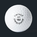 Birthday Golfer Funny 60th happy Dad Golf Balls<br><div class="desc">Vintage est.1962 limited edition. Funny 60th birthday quote. Perfect for dad,  grandad,  stepdad. Golfer gift idea. You can personalize the year.</div>