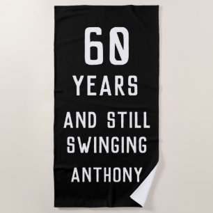 Birthday Golfer Funny 60th happy Dad Par Beach Towel