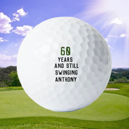Birthday Golfer Funny 60th happy Dad Par Golf Balls