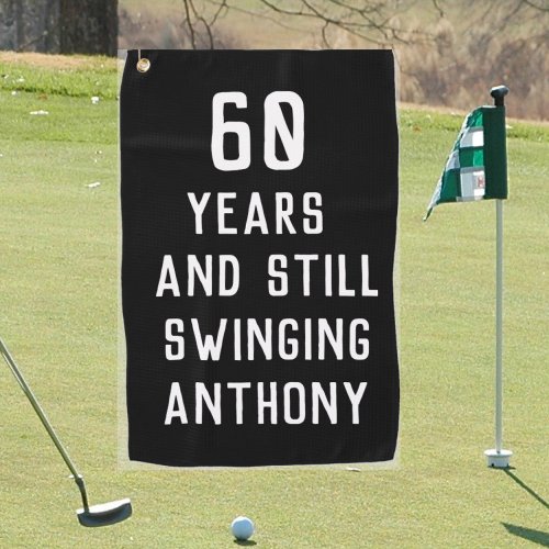 Birthday Golfer Funny 60th happy Dad Par Golf Towel