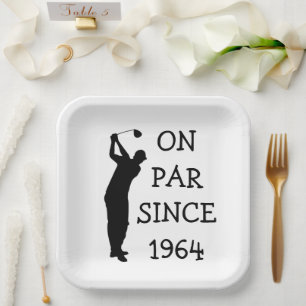 Birthday Golfer Funny 60th happy Dad Par Paper Plates