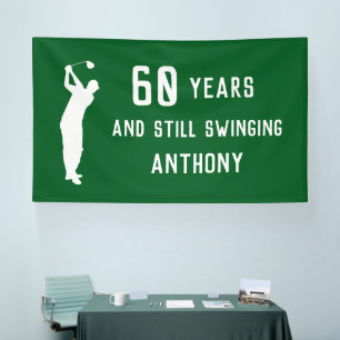 Birthday Golfer Funny 60th happy Dad Par Sports Banner