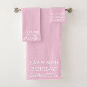 Birthday Golfer Funny 60th happy Mom Bath Towel Set