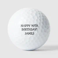 Funny Golf Balls 70th Birthday Party Monogrammed, Zazzle