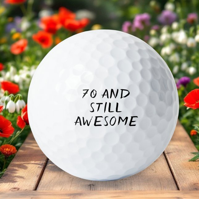 Birthday Golfer Funny 70th happy Dad Golf Balls (Creator Uploaded)