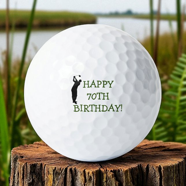 Birthday Golfer Funny 70th happy Dad Golf Balls (Creator Uploaded)