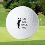 Birthday Golfer Funny 70th happy Dad Par Golf Balls<br><div class="desc">On par since 1952. 70th Birthday. Perfect for dad,  grandad,  stepdad. Golfer gift idea. Personalize it with a year.</div>