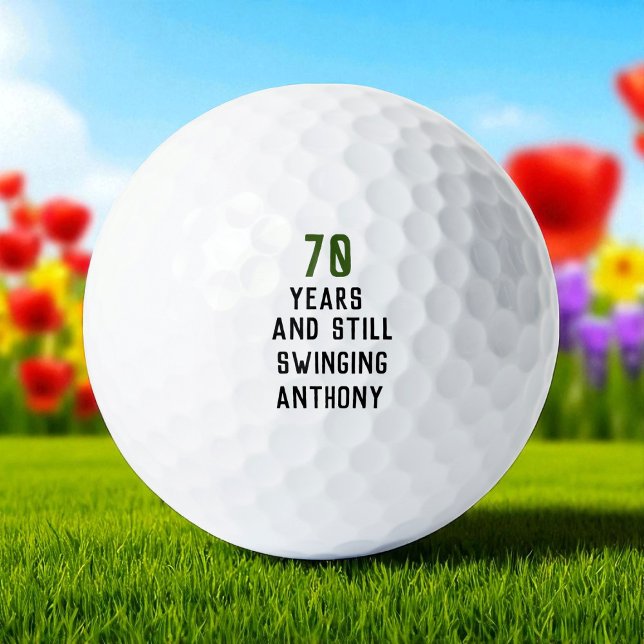 Birthday Golfer Funny 70th happy Dad Par Golf Balls (Creator Uploaded)