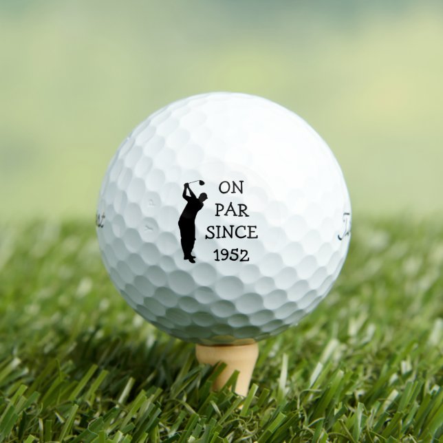 Birthday Golfer Funny 70th happy Dad Par Golf Balls (Insitu Tee)