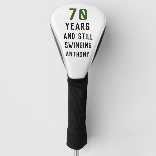 Birthday Golfer Funny 70th happy Dad Par Golf Head Cover