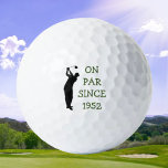 Birthday Golfer Funny 70th happy Dad Par Green Golf Balls<br><div class="desc">On par since 1952 black and green golf ball. 70th Birthday. Perfect for dad,  grandad,  stepdad. Golfer gift idea. Personalize it with a year.</div>