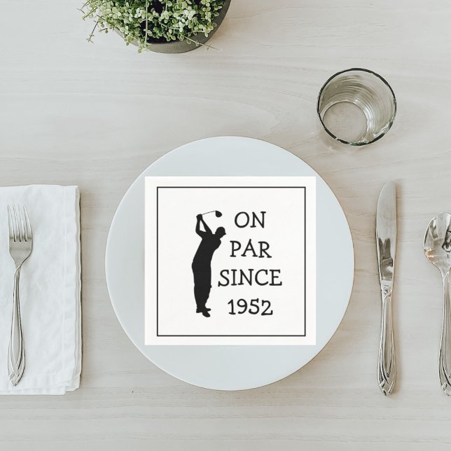 Birthday Golfer Funny 70th happy Dad Par Napkins (Creator Uploaded)