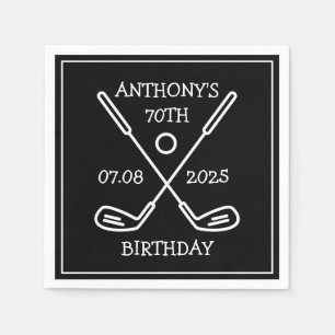Birthday Golfer Funny 70th happy Dad Par Napkins