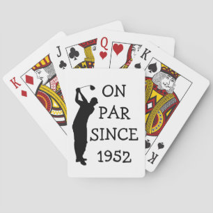 Birthday Golfer Funny 70th happy Dad Par Poker Cards
