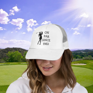 Birthday Golfer Funny 70th happy Par For her Trucker Hat