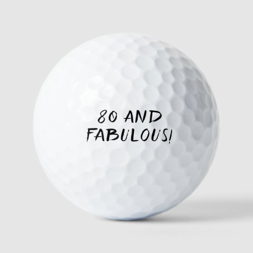 Birthday Golfer Funny 80th happy Dad Golf Balls