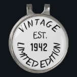 Birthday Golfer Funny 80th happy Dad Golf Hat Clip<br><div class="desc">Vintage est.1942 limited edition. Funny 80th birthday quote. Perfect for dad,  grandad,  stepdad. Golfer gift idea. You can personalize the year.</div>
