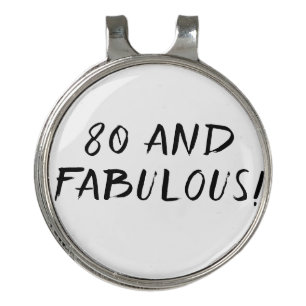 Birthday Golfer Funny 80th happy Dad Golf Hat Clip