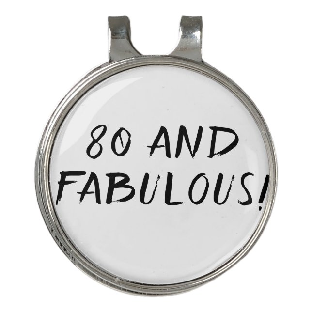 Birthday Golfer Funny 80th happy Dad Golf Hat Clip (Front)