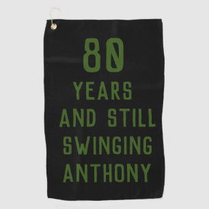 Birthday Golfer Funny 80th happy Dad Par Golf Towel