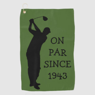 Birthday Golfer Funny 80th happy Dad Par Humor Golf Towel