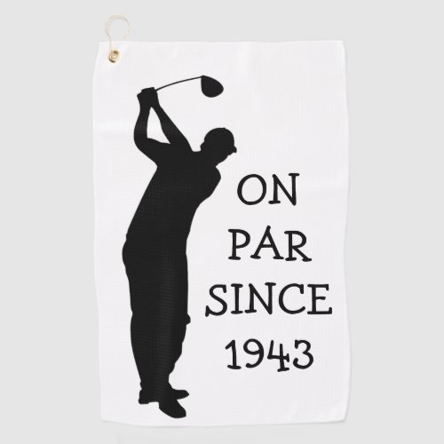 Birthday Golfer Funny 80th happy Dad Par Humor Golf Towel