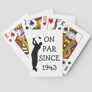 Birthday Golfer Funny 80th happy Dad Par Poker Cards