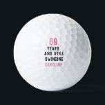 Birthday Golfer Funny 80th happy Pink Par Golf Balls<br><div class="desc">80 years and still swinging,  funny 80th birthday quote golf balls. Perfect for her,  for him. Golfer gift idea. You can personalize the year and name.</div>