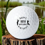 Birthday Golfer Funny 90th happy Dad Golf Balls<br><div class="desc">Happy 90th Birthday. Funny 90th birthday,  ninety,  black,  golfer quote. Perfect for dad,  stepdad. Golfer gift idea. You can personalize the name.</div>