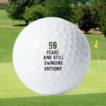 Birthday Golfer Funny 90th happy Dad Par Golf Balls<br><div class="desc">90 years and still swinging,  funny 90th birthday quote golf balls. Perfect for dad,  grandad,  stepdad. Golfer gift idea. You can personalize the year and name.</div>