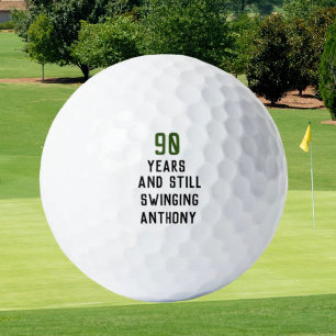 Birthday Golfer Funny 90th happy Dad Par Golf Balls
