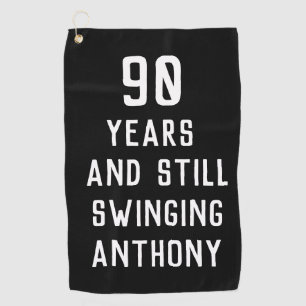 Birthday Golfer Funny 90th happy Dad Par Golf Towel