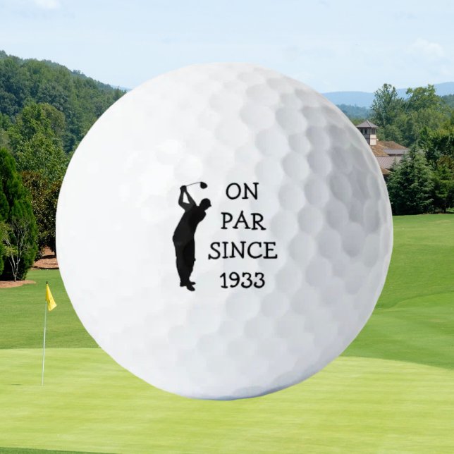Birthday Golfer Funny 90th happy Dad Par Humor Golf Balls (Creator Uploaded)