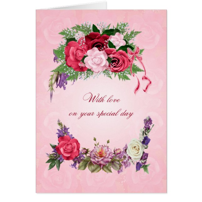  Birthday Gorgeous Roses Cards (Front)