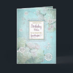 Birthday, grand daughter, Elegant Country Floral Card<br><div class="desc">Beautiful and elegis this soft and dreamant birthday greeting with a hint of country with its flowers blended into design along with graphic butterflies.
Image has been designed digitally for a more reversed effect.</div>