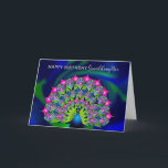 Birthday Granddaughter Beautiful Colorful Peacock Card<br><div class="desc">See many other products with same and/or similar images which can be found in MY COLLECTIONS then scroll down to Loving Peacocks</div>