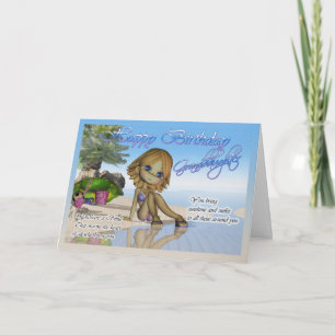 Birthday Granddaughter Cutie Pie Collection beach Card