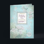 Birthday, granddaughter, Elegant Country Floral Card<br><div class="desc">Beautiful and elegant is this soft and dreamy birthday greeting with a hint of country with its flowers blended into design along with  graphic butterflies.
Image has been designed digitally for a more realistic effect.</div>