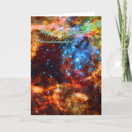 Birthday Granddaughter _ R136 Tarantula Nebula Card
