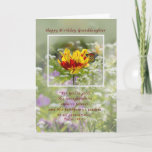 Birthday, Granddaughter, Religious, Butterfly Card<br><div class="desc">The yellow and red tulip and monarch butterfly provide a soft dreamy look to this birthday greeting card.  Customize the inside verse to suit your own needs.</div>