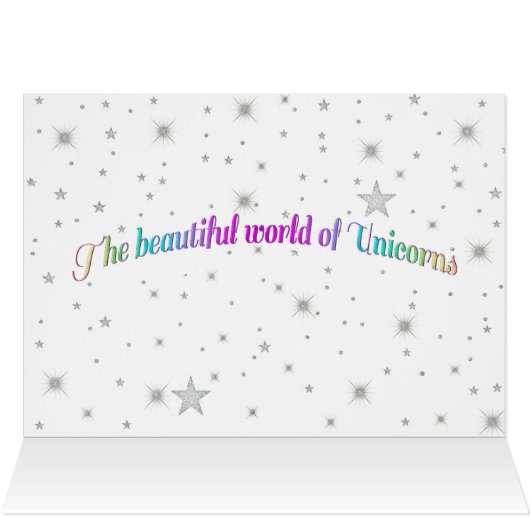 Birthday, Granddaughter, Unicorns and Rainbows (Inside Horizontal (Top))