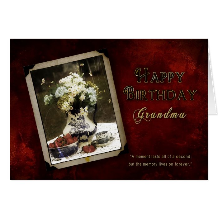 BIRTHDAY   GRANDMA   VINTAGE CARD