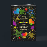 Birthday, GRANDSON, Abstract Galaxy, Colorful Card<br><div class="desc">Fun and very bright Birthday greeting in colorful vivid colors.   Abstract galaxy and/or universe filled with stars,  shooting stars and even hearts.  See same image in other categories and products.</div>