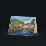 Birthday, Grandson, Mountain Lake, Swan, Card<br><div class="desc">A mountain lake with a swan is the setting for this colorful birthday greeting card. Feel free to change the inside verse to suit your needs.</div>