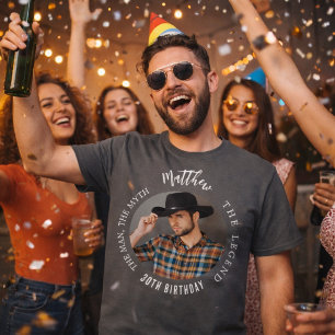 Birthday gray white photo man myth legend T-Shirt