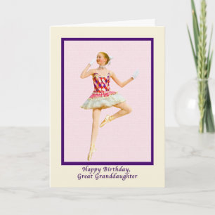 Birthday, Great Granddaughter, Ballerina Card